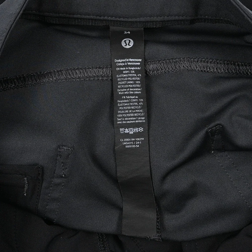 Lululemon Pants Mens 34x29 Black Golf ABC Classic Performance Stretch LM5AO1S